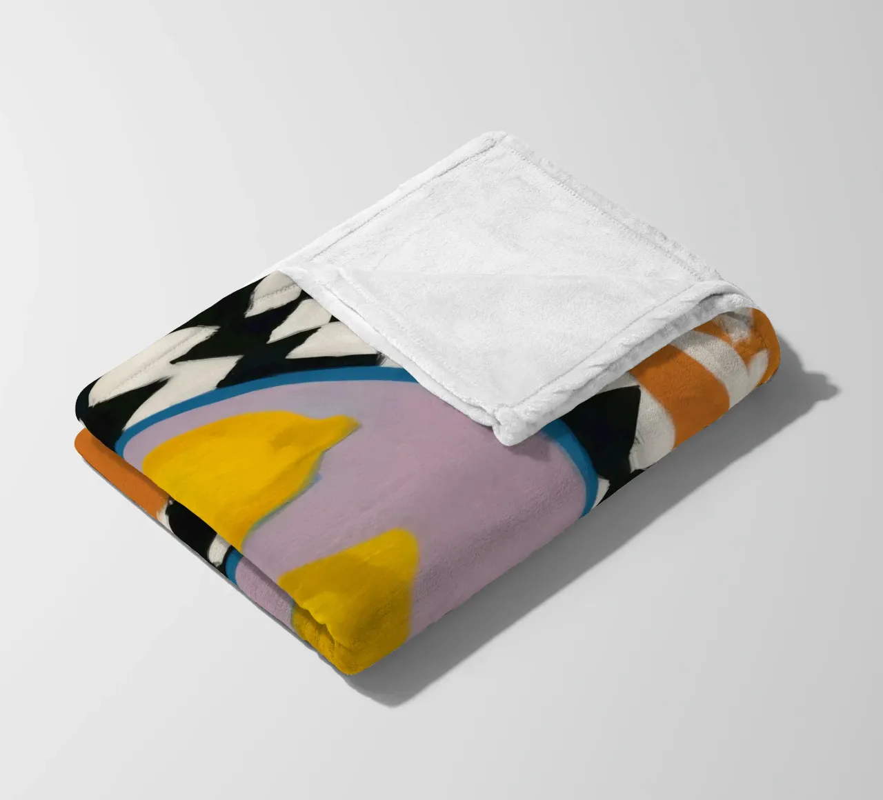 Checkerboard Citrus Pop fleece blanket by Dawn Light