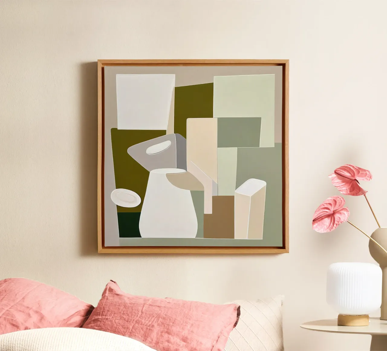 Muurkunst van Imagine canvas met Baklijst van Imagine