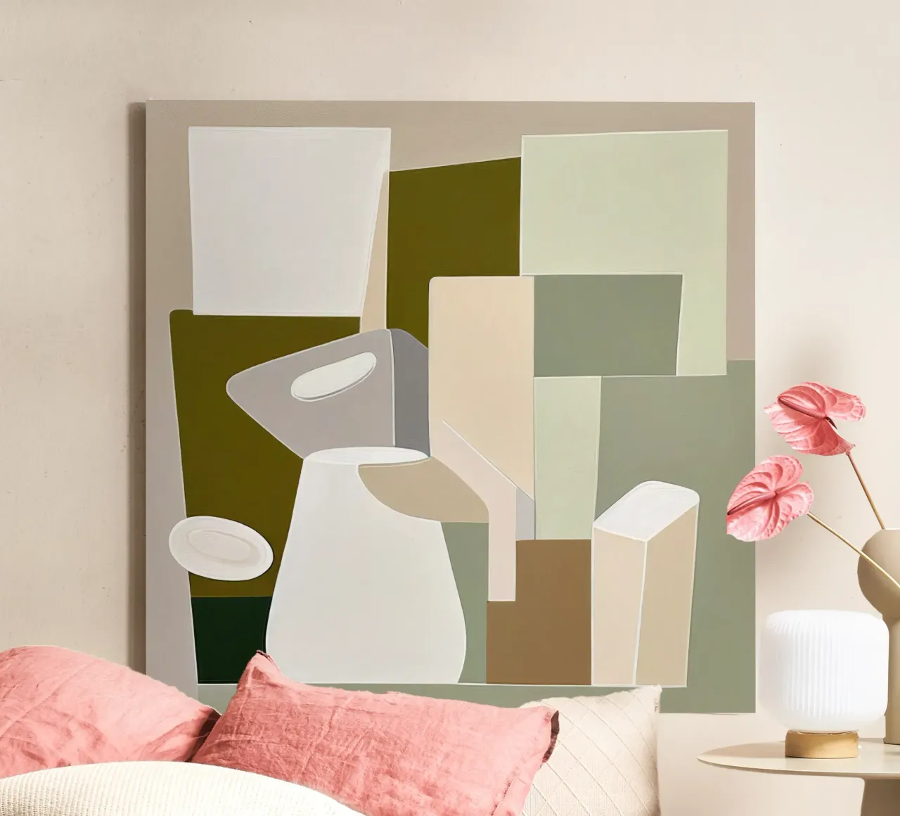 Muurkunst van Imagine canvas met Baklijst van Imagine