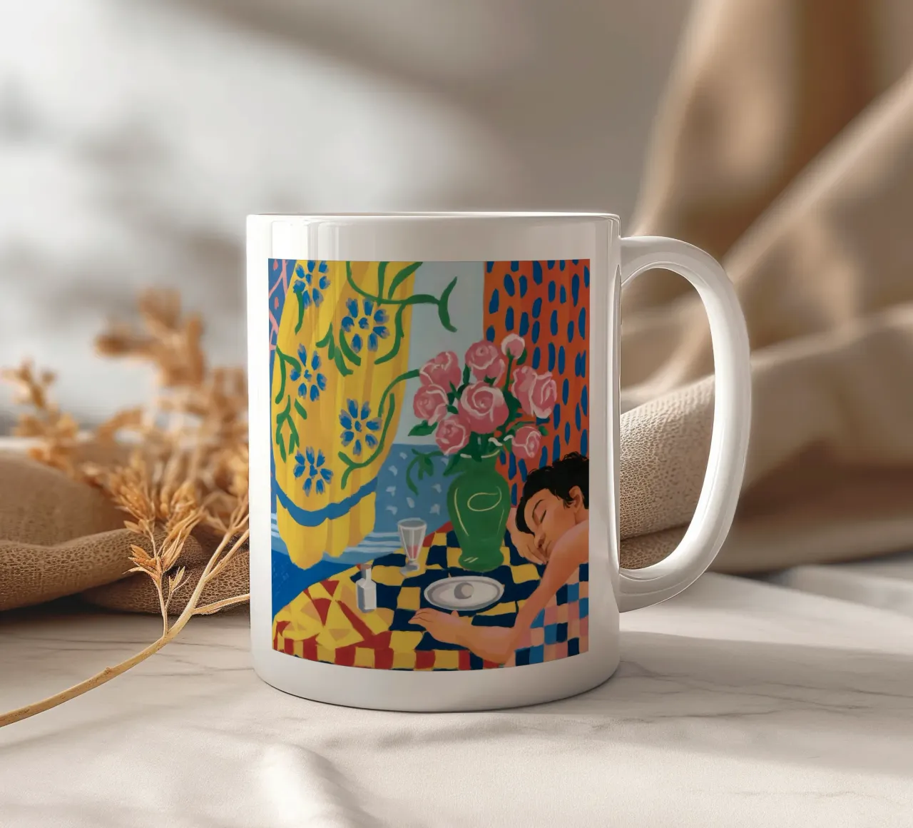 Sogno a scacchiera Riposo tazza in ceramica da Pan Denim