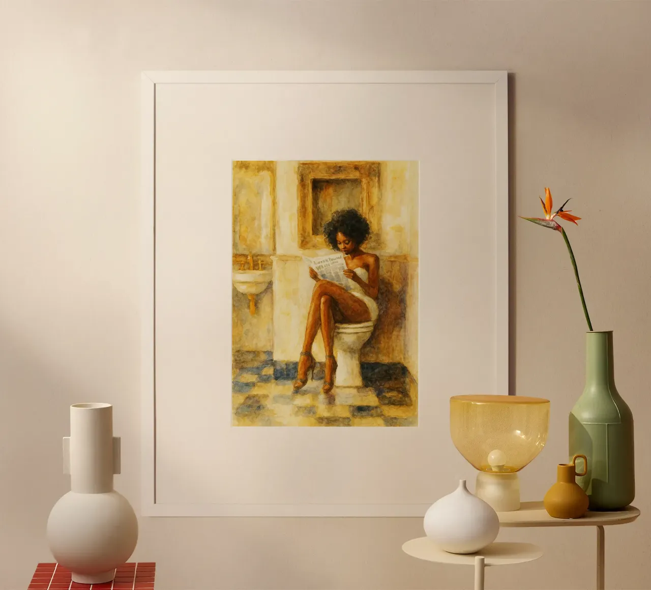 donne in bagno divertente poster da pakazi
