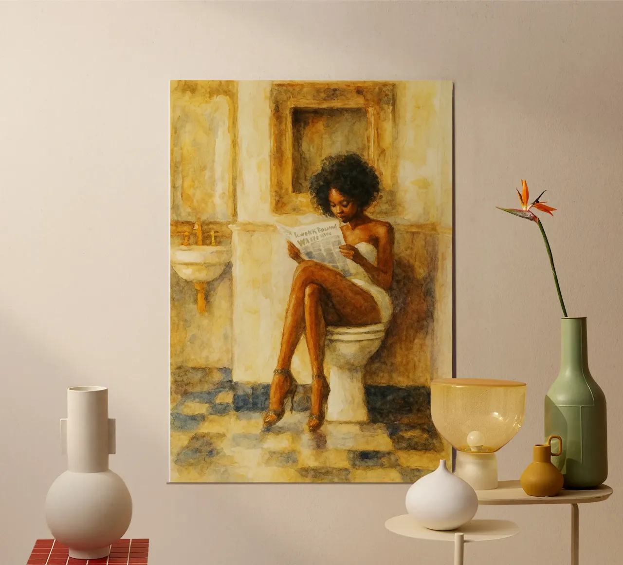 donne in bagno divertente poster da pakazi
