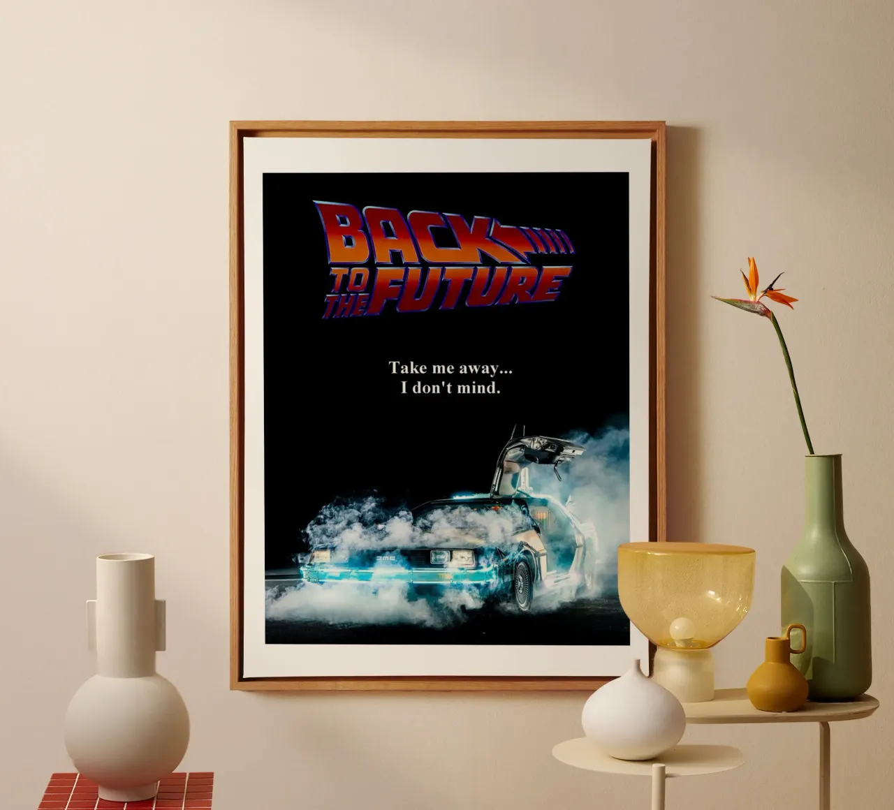 Take Me Away Back To The Future canvas with Floater frame by yurdom