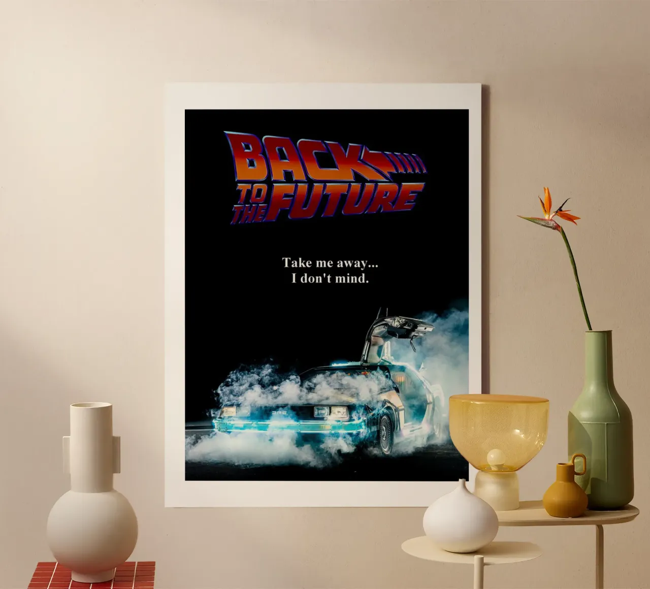 Take Me Away Back To The Future canvas with Floater frame by yurdom