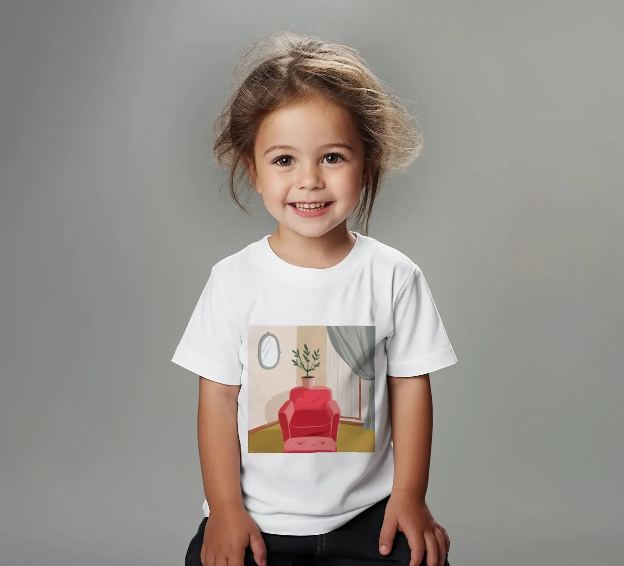 Window Light Reading kids t-shirt by Pan Denim