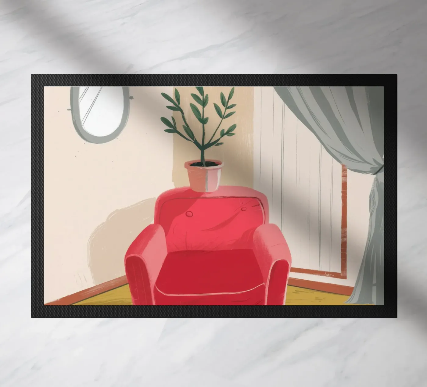 Window Light Reading doormat by Pan Denim