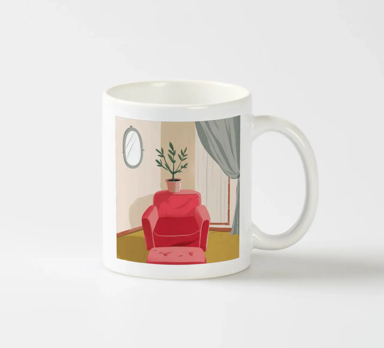 Lecture de la lumière de la fenêtre mug en céramique de Pan Denim