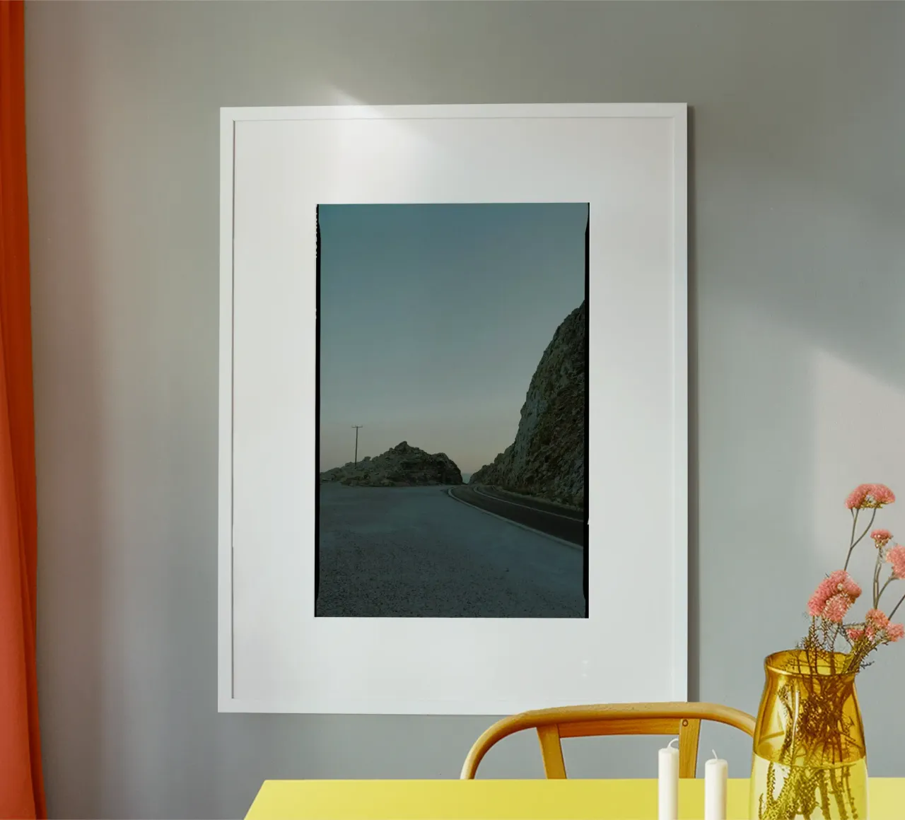 Rhodes Roads poster con telaio in legno da Chris Abatzis