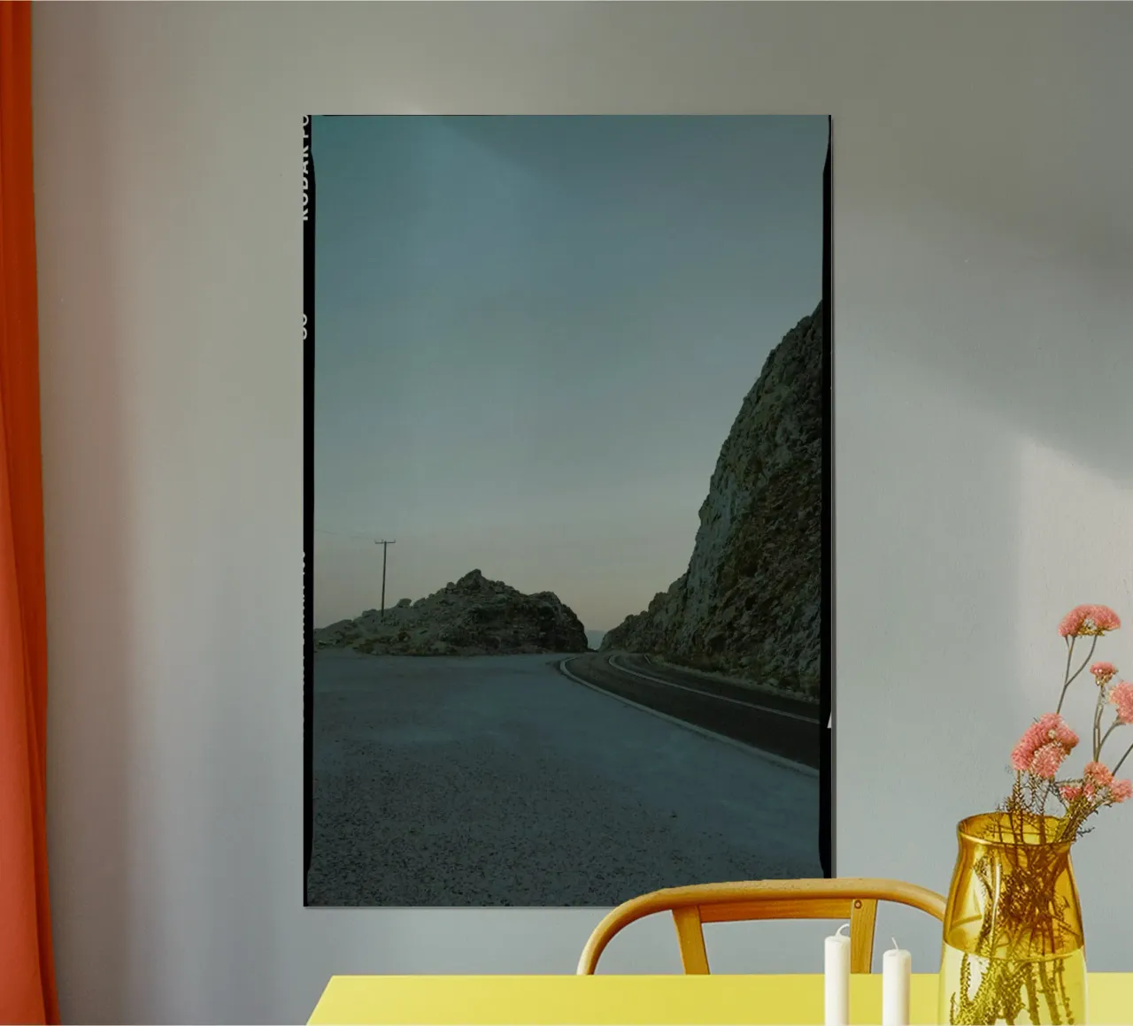 Rhodes Roads poster con telaio in legno da Chris Abatzis