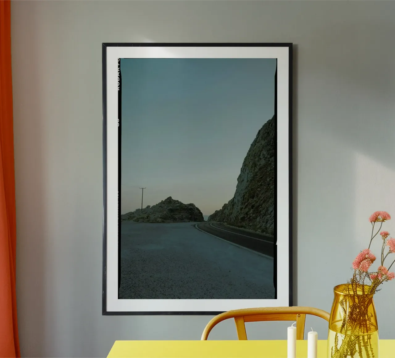 Rhodes Roads poster con telaio in legno da Chris Abatzis