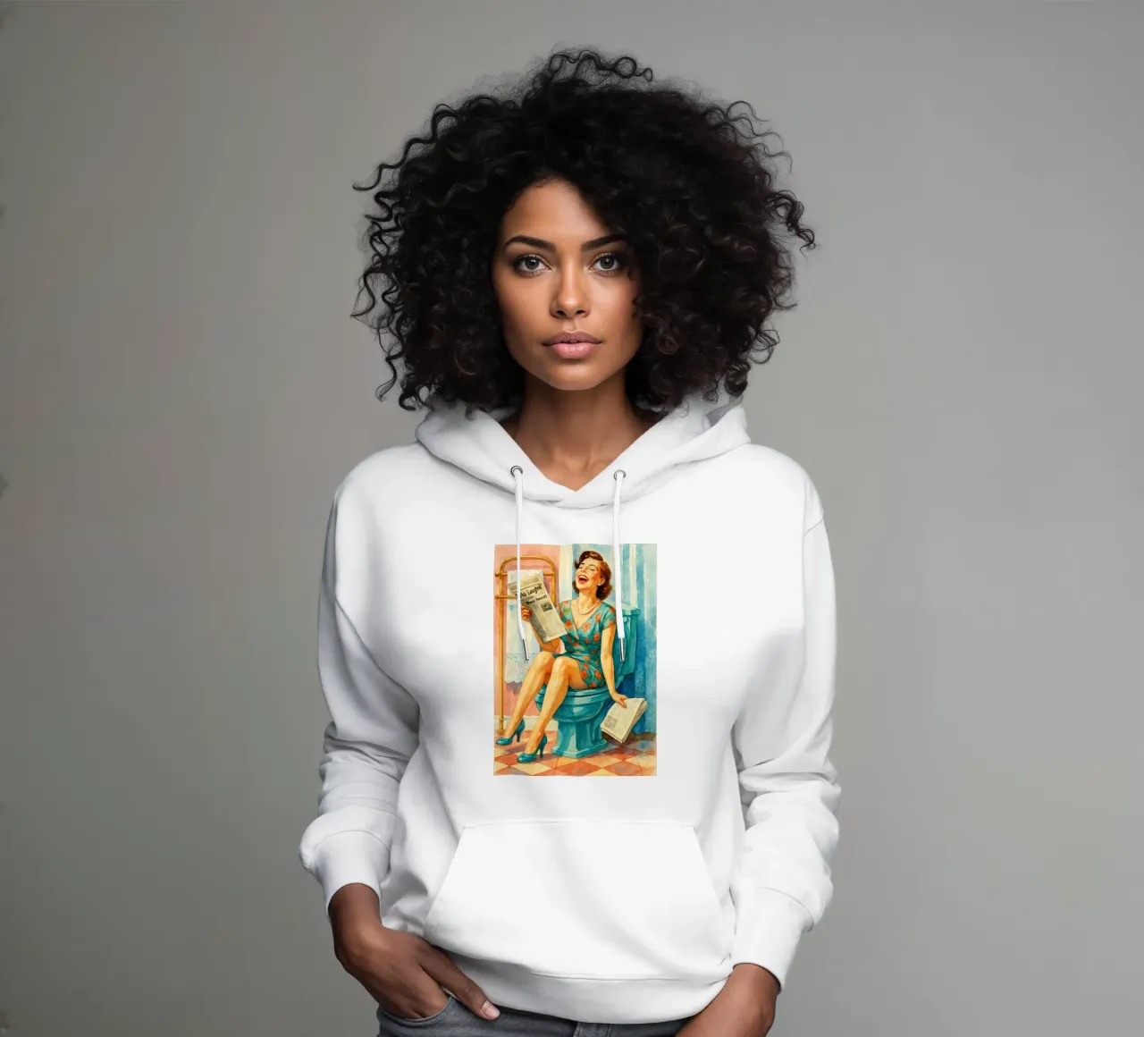 donne in bagno felpa con cappuccio da pakazi