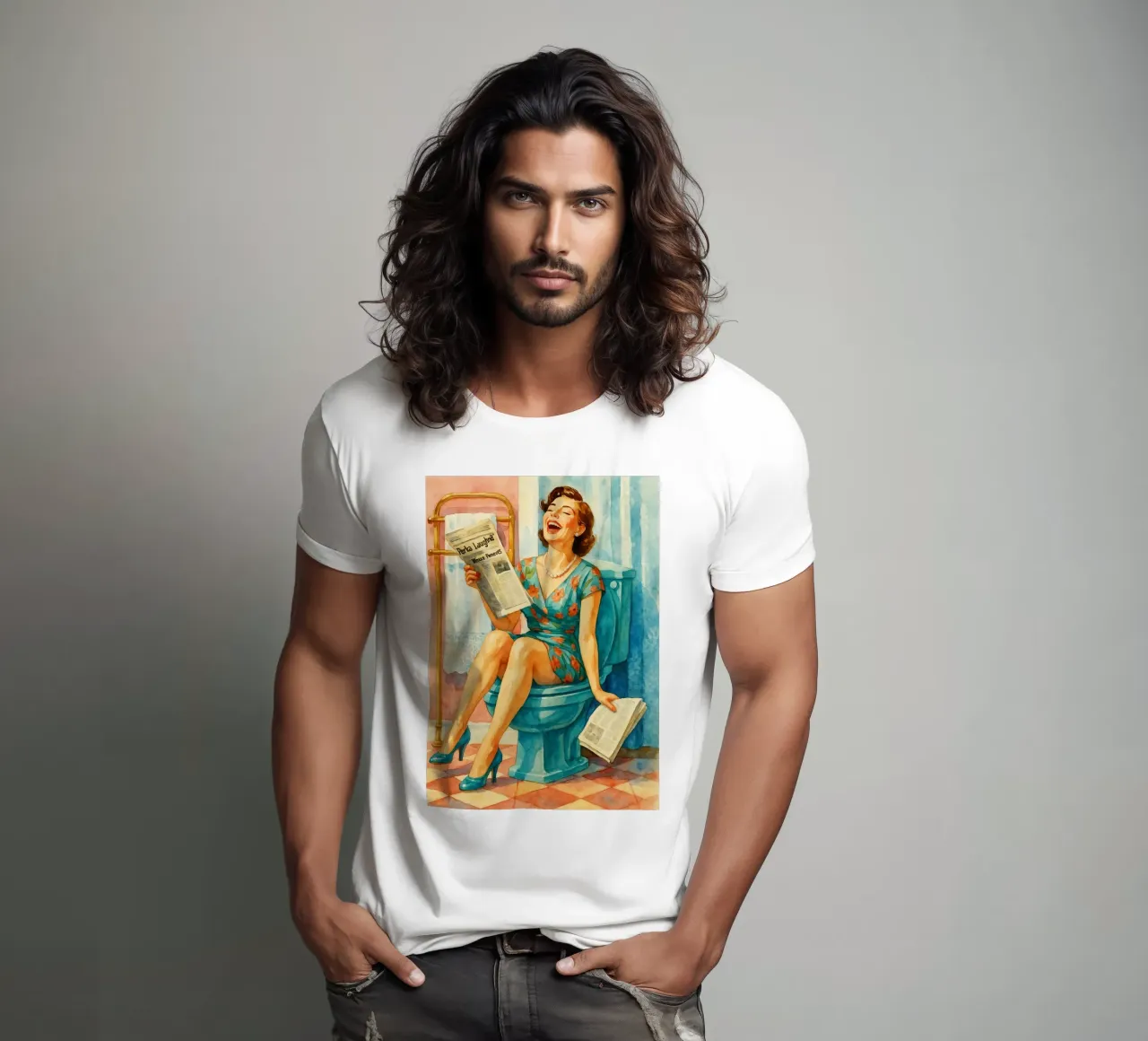 donne in bagno t-shirt da pakazi