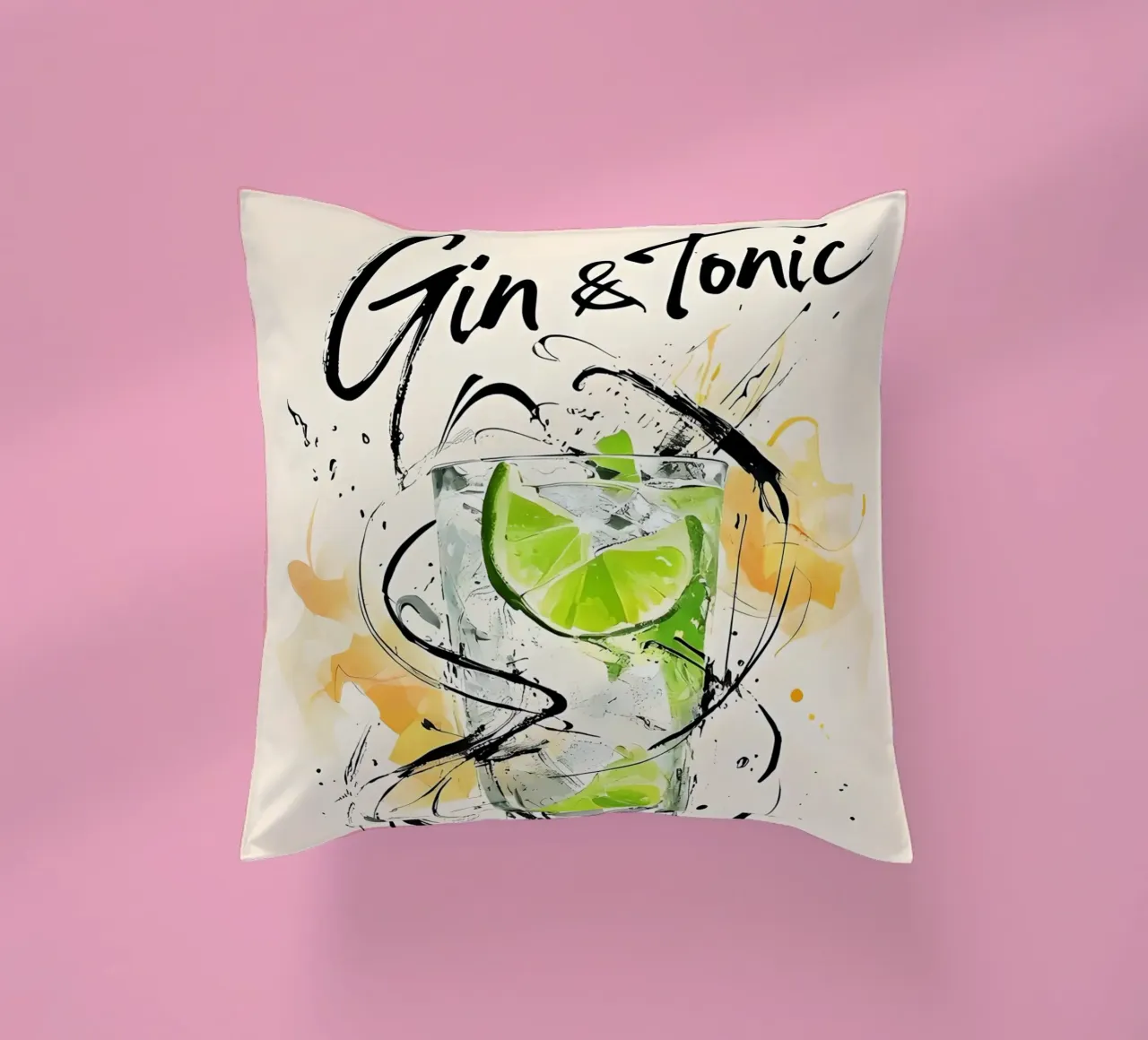 Gin e Tonic in acquerello cuscino da 🥝 KIWI STORE
