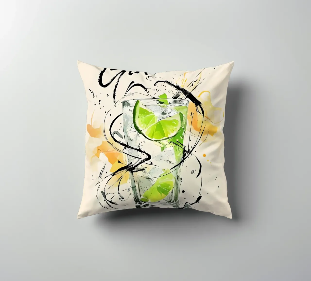 Gin e Tonic in acquerello cuscino da 🥝 KIWI STORE