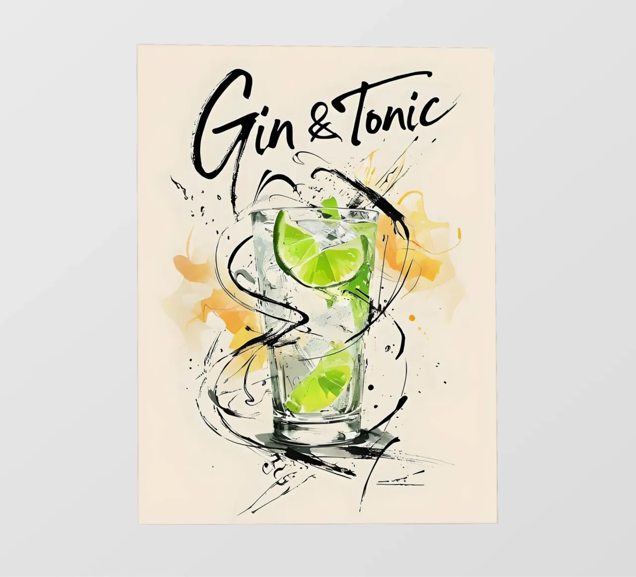 Gin e Tonic in acquerello pellicola backlit da 🥝 KIWI STORE