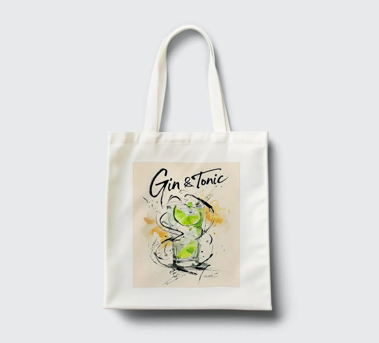 Gin e Tonic in acquerello borsa in juta da 🥝 KIWI STORE