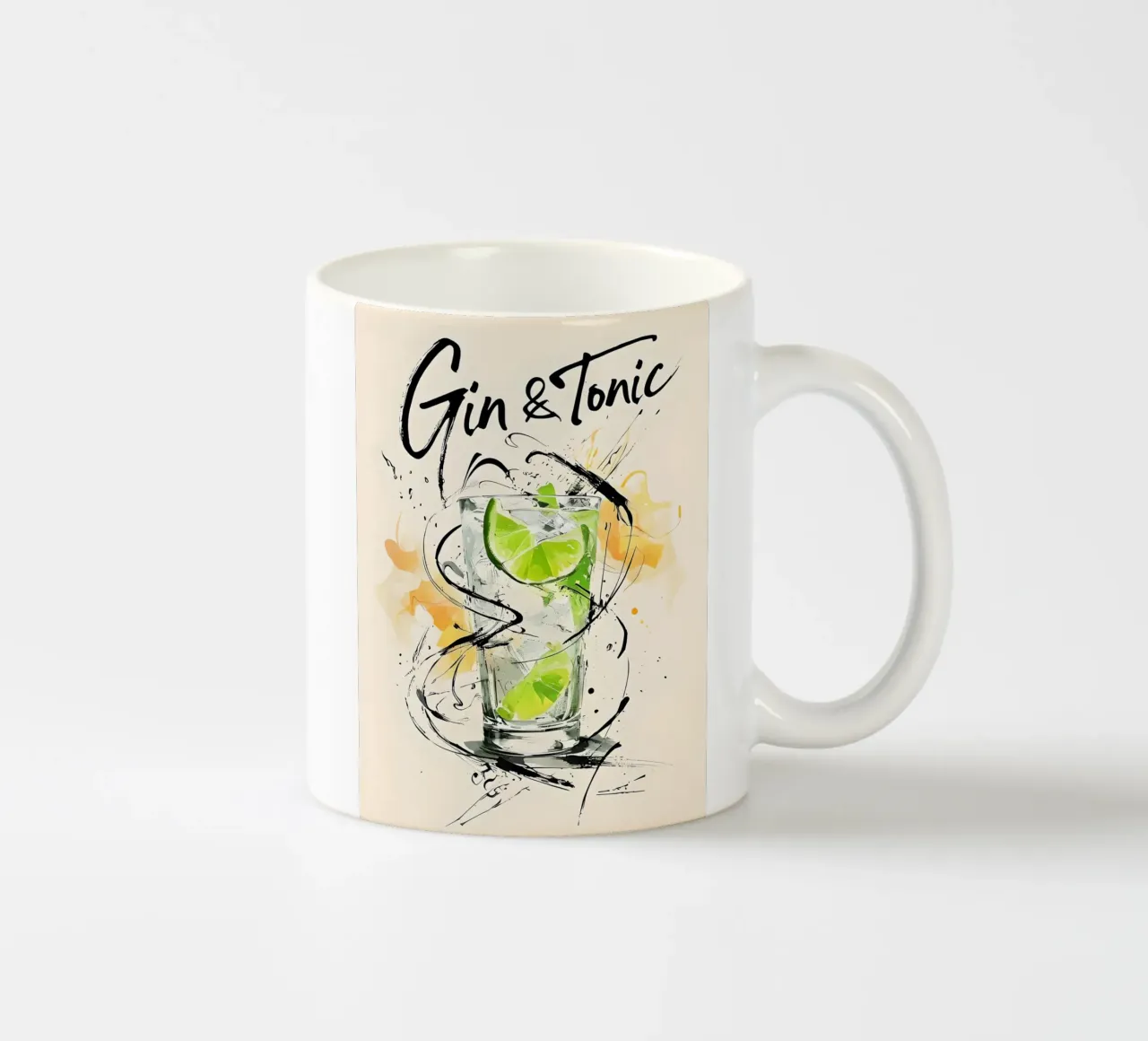 Gin e Tonic in acquerello tazza in ceramica da 🥝 KIWI STORE
