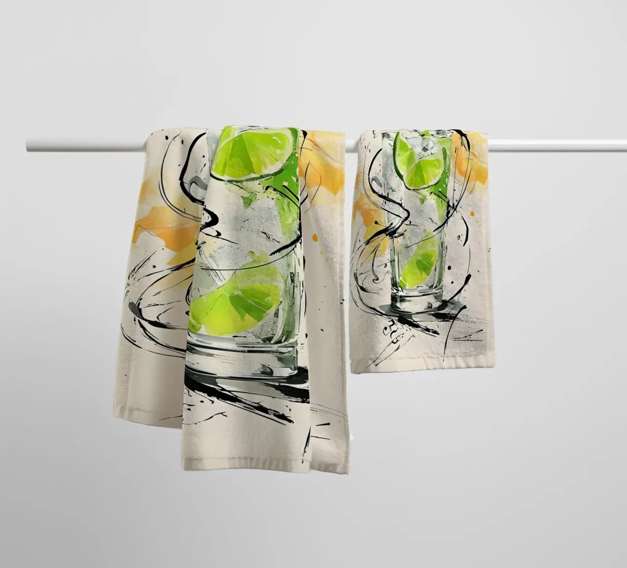 Gin e Tonic in acquerello asciugamano da bagno da 🥝 KIWI STORE