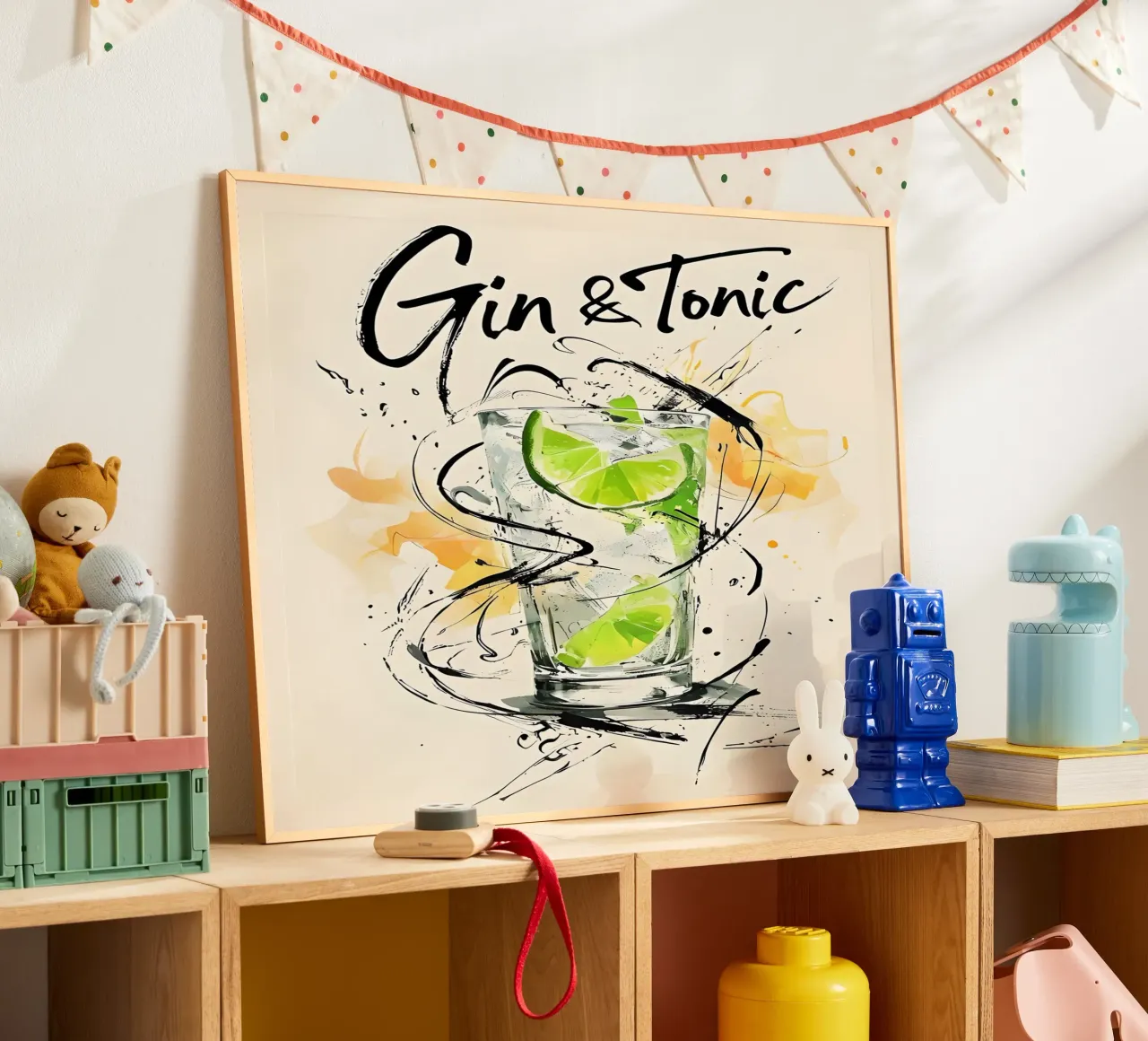 Gin e Tonic in acquerello carta hahnemühle da 🥝 KIWI STORE