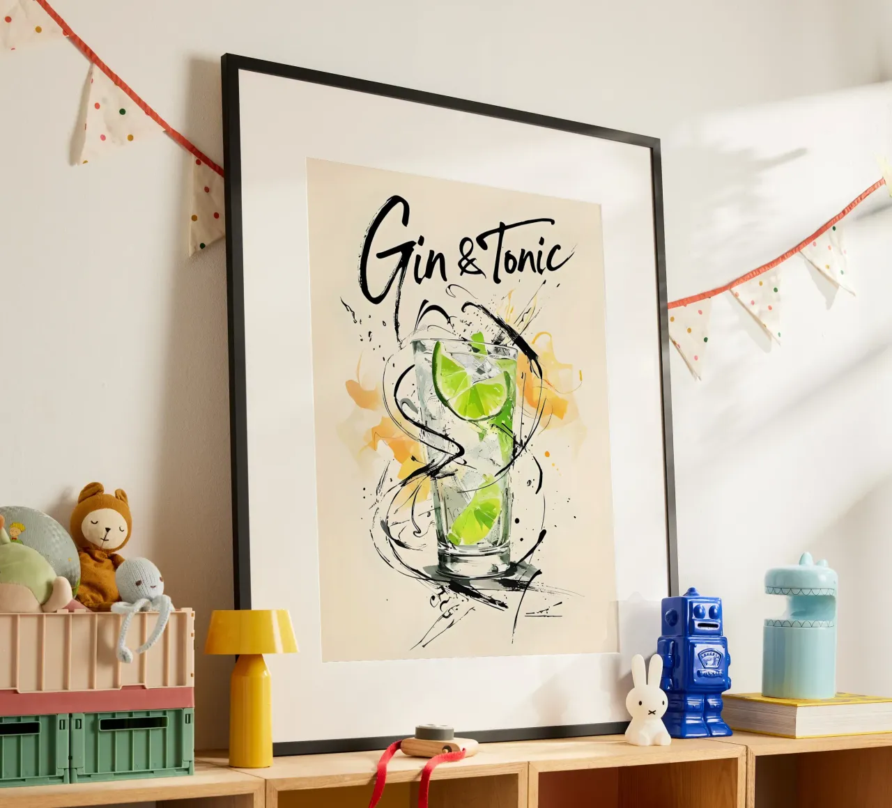 Gin e Tonic in acquerello carta hahnemühle da 🥝 KIWI STORE