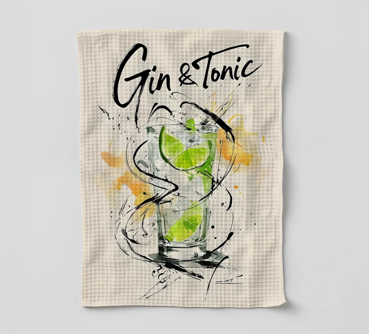 Gin e Tonic in acquerello canovaccio da cucina da 🥝 KIWI STORE
