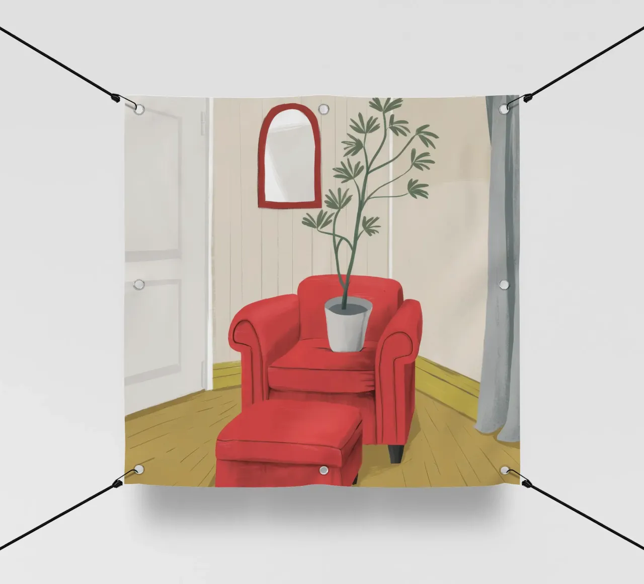 Sedia per piante di pomodoro telo in pvc da Pan Denim