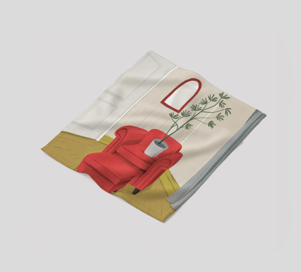 Sedia per piante di pomodoro coperta in pile da Pan Denim