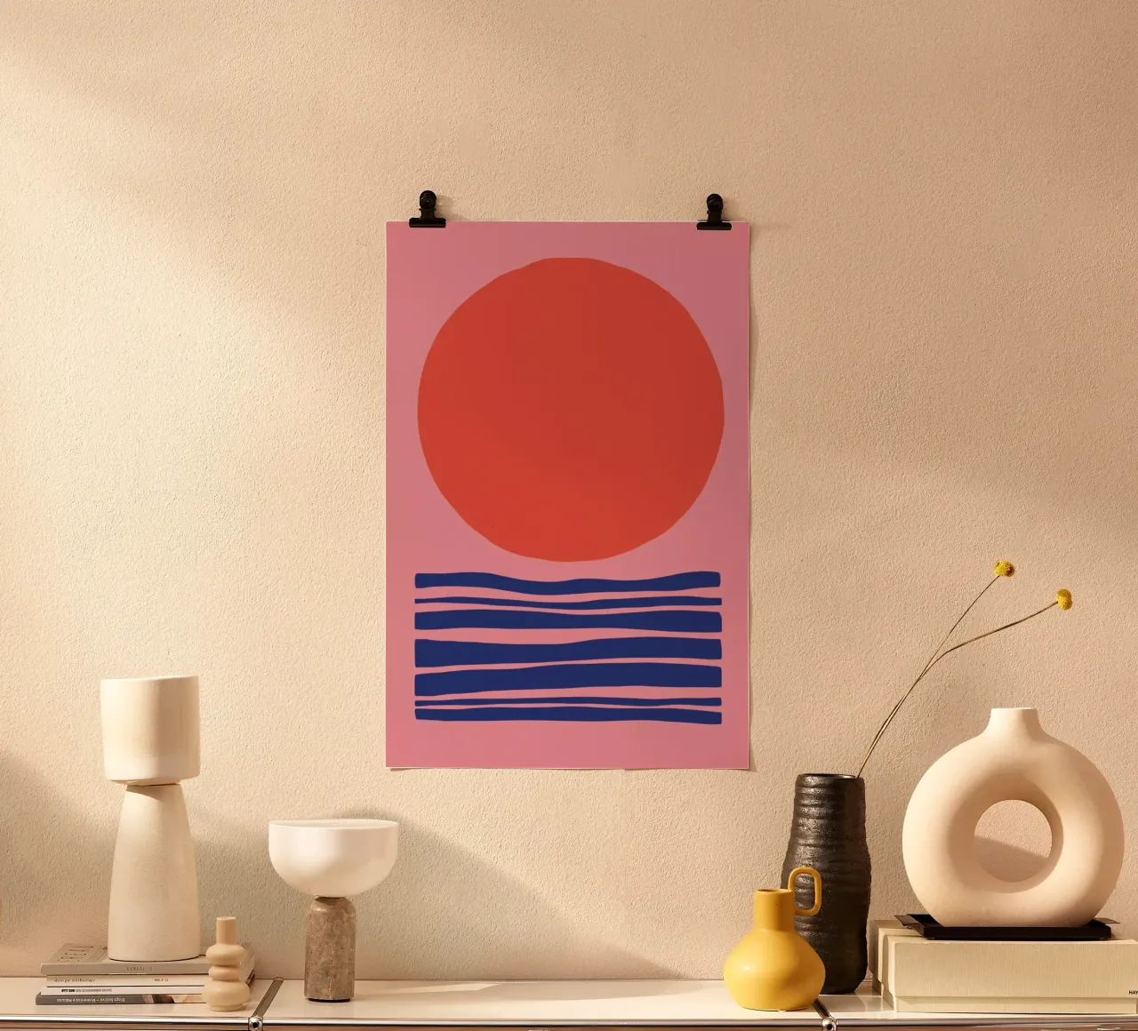 The Sky Was Pink poster con telaio in legno da Pure