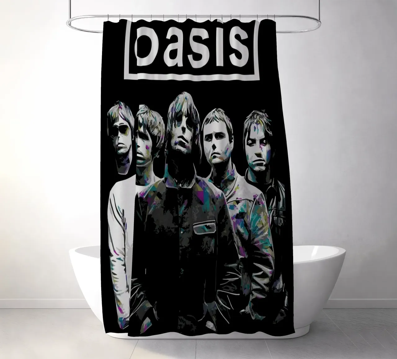 Supersonic Beats and Lights shower curtain by volth