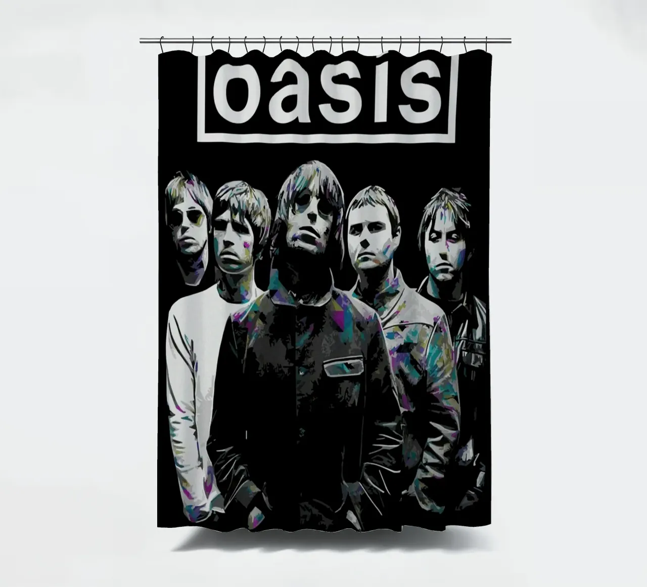 Supersonic Beats and Lights shower curtain by volth