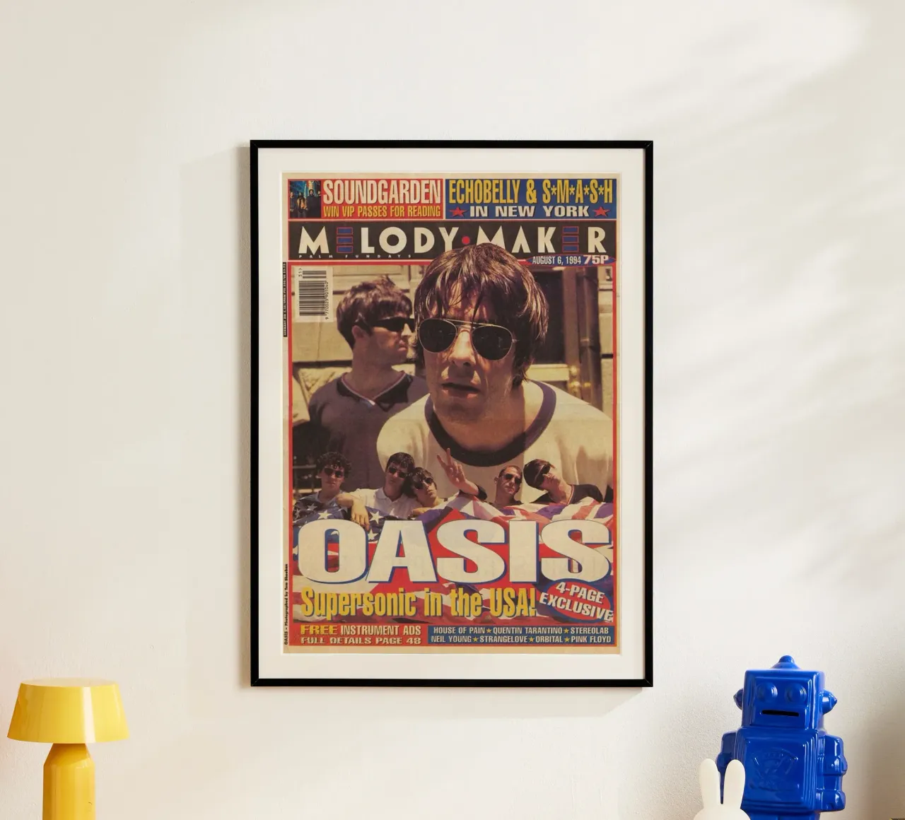 Champagne Supernova Tour Lights poster con telaio in plastica da volth
