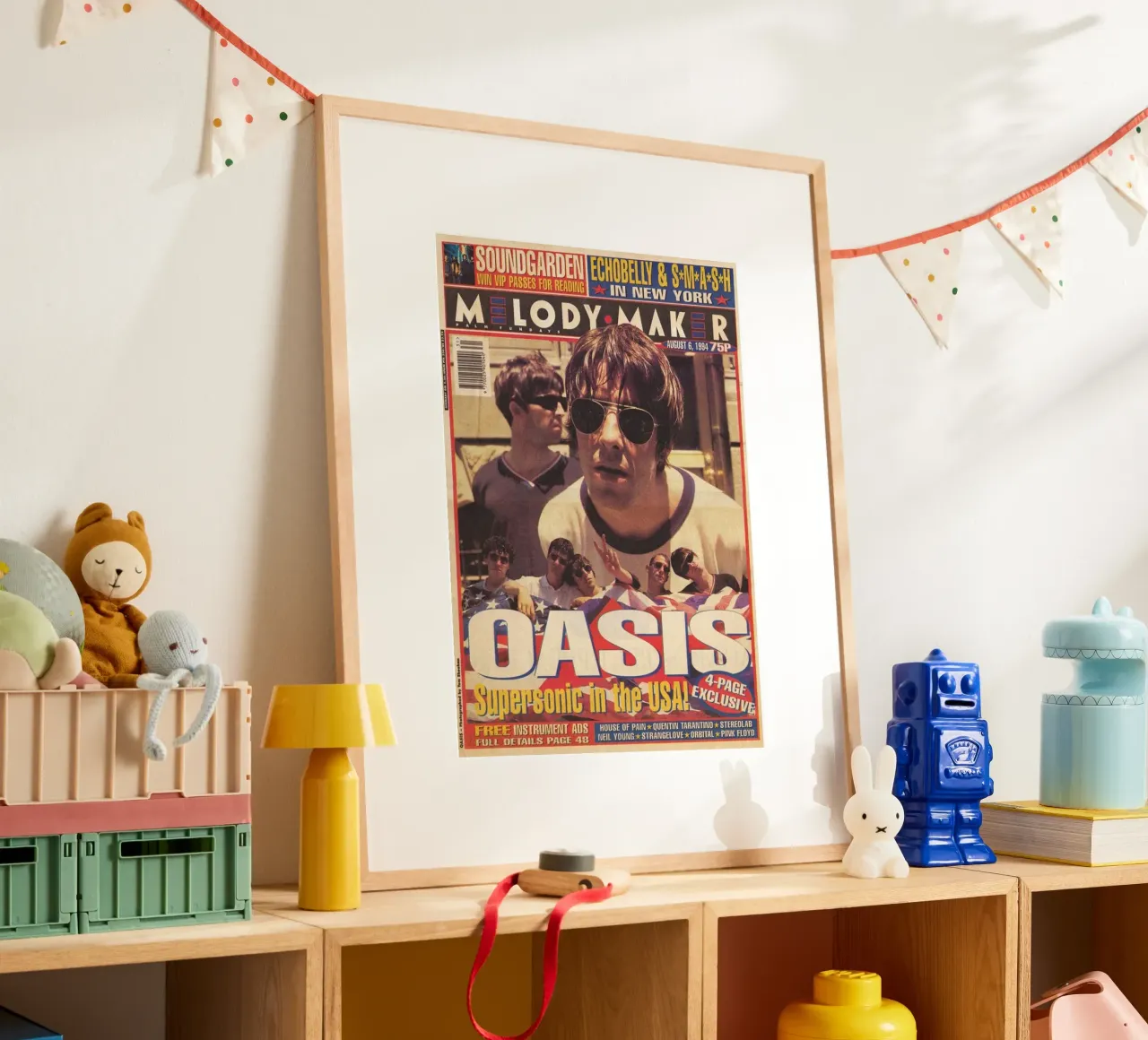 Champagne Supernova Tour Lights poster con telaio in plastica da volth