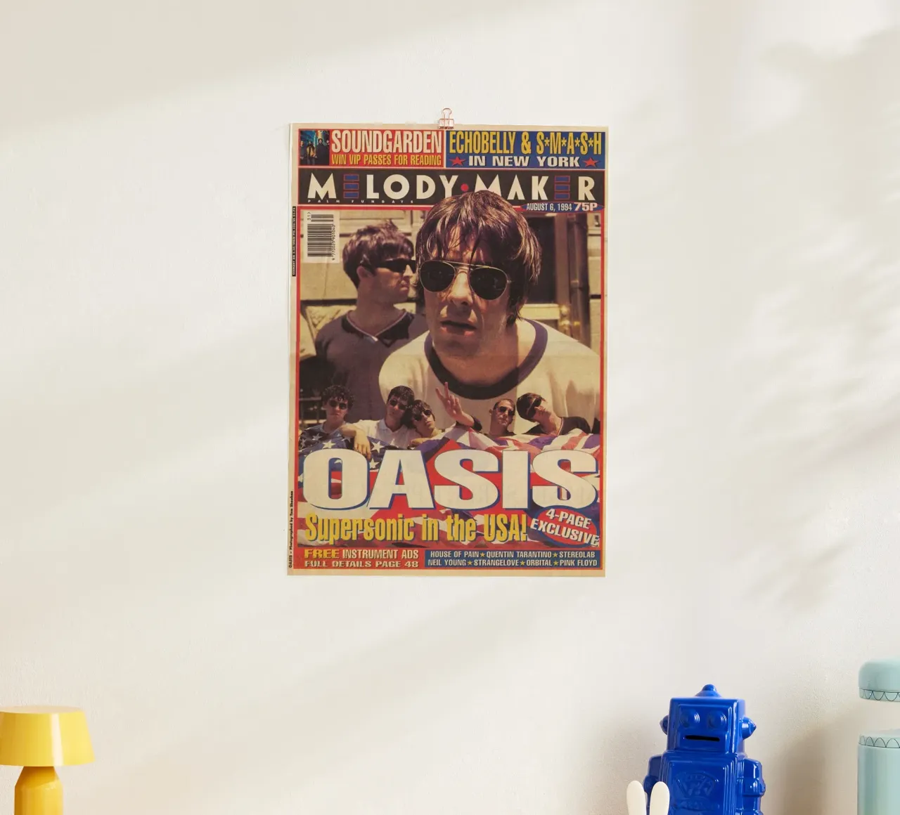 Champagne Supernova Tour Lights poster con telaio in plastica da volth