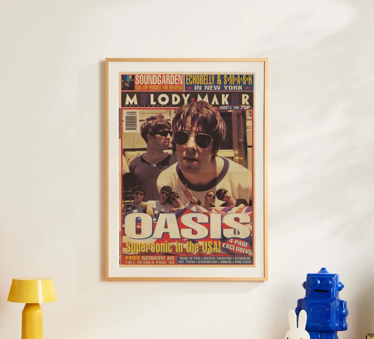 Champagne Supernova Tour Lights poster con telaio in plastica da volth
