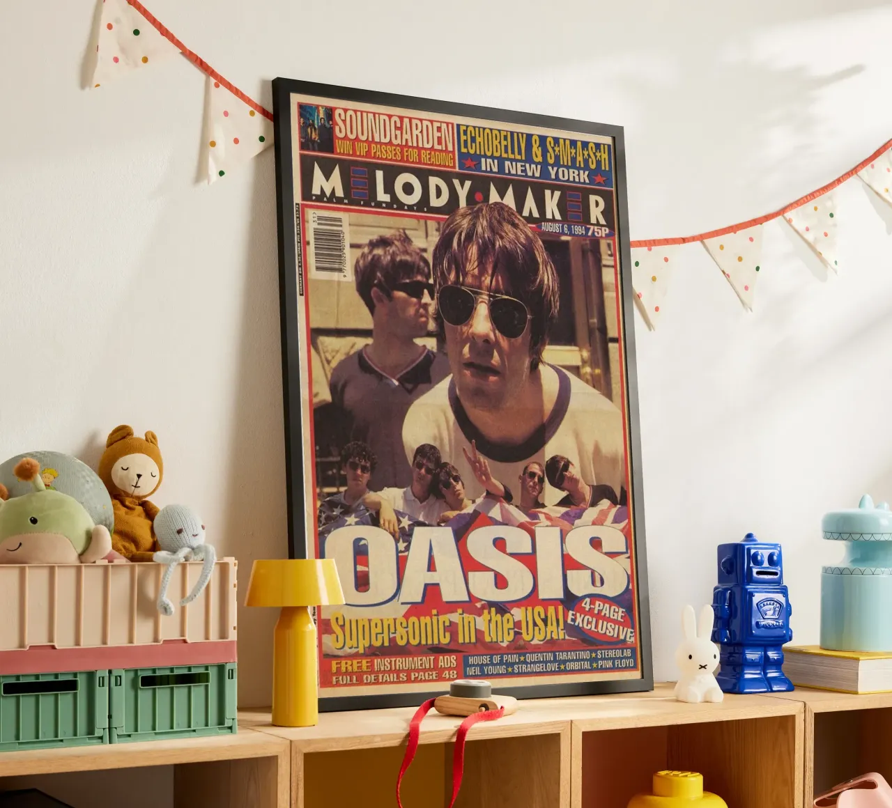 Champagne Supernova Tour Lights poster con telaio in plastica da volth