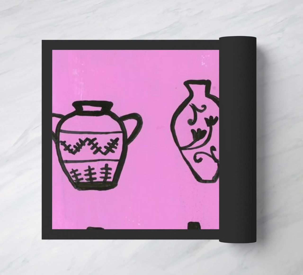 Vases On A Pink Background zerbino da Sonia Brittain