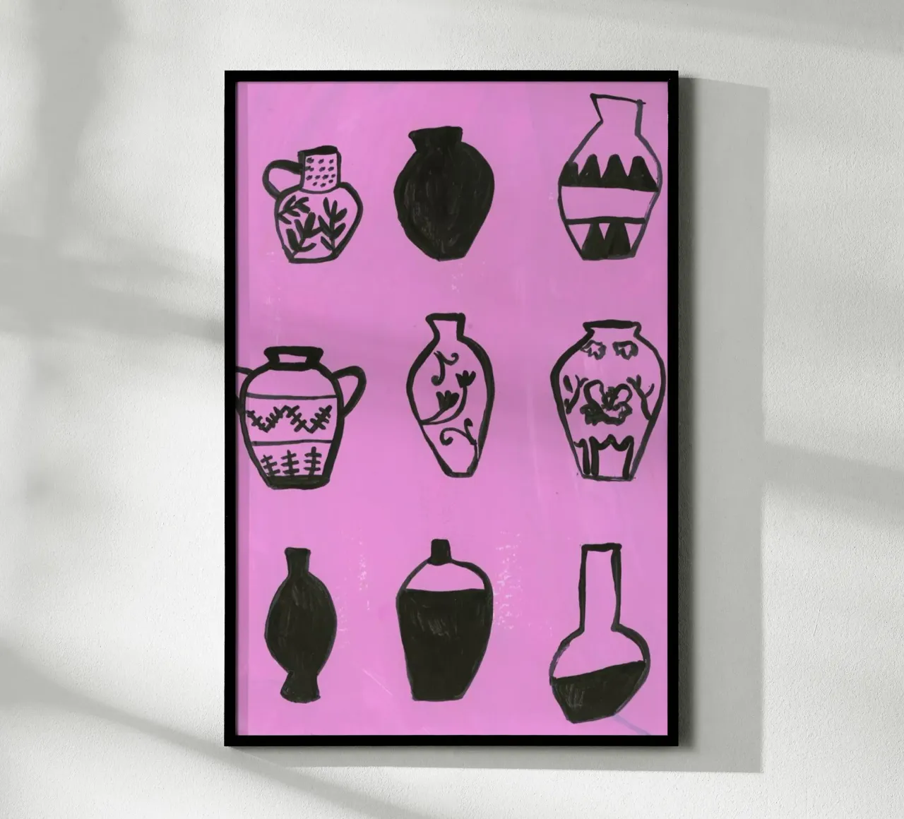 Vases On A Pink Background carta hahnemühle da Sonia Brittain