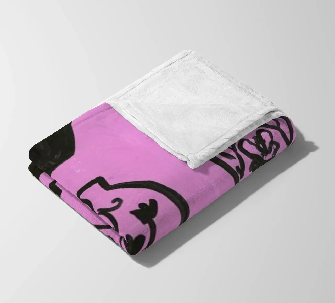 Vases On A Pink Background coperta in pile da Sonia Brittain