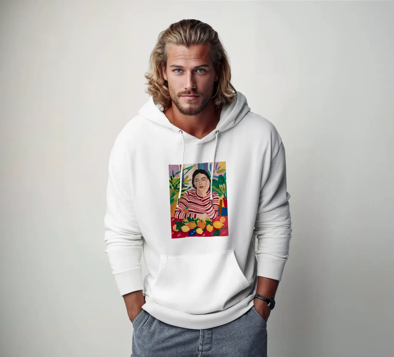 Camicia a righe Stillness felpa con cappuccio da Fable Tempa