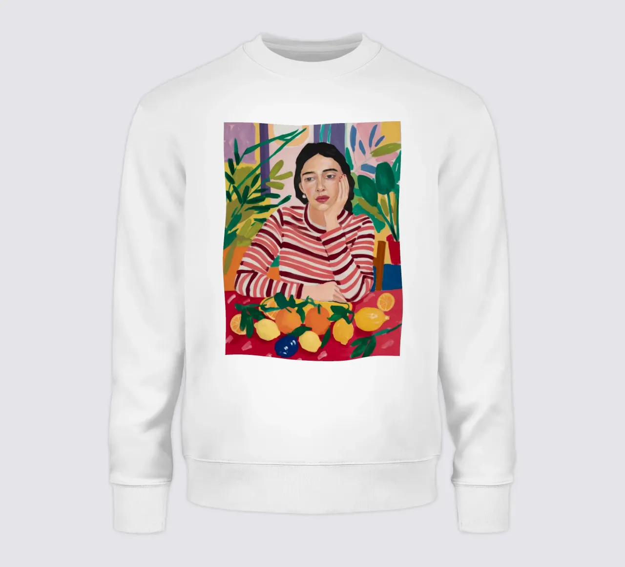 Striped Shirt Stillness sweatshirt by Fable Tempa