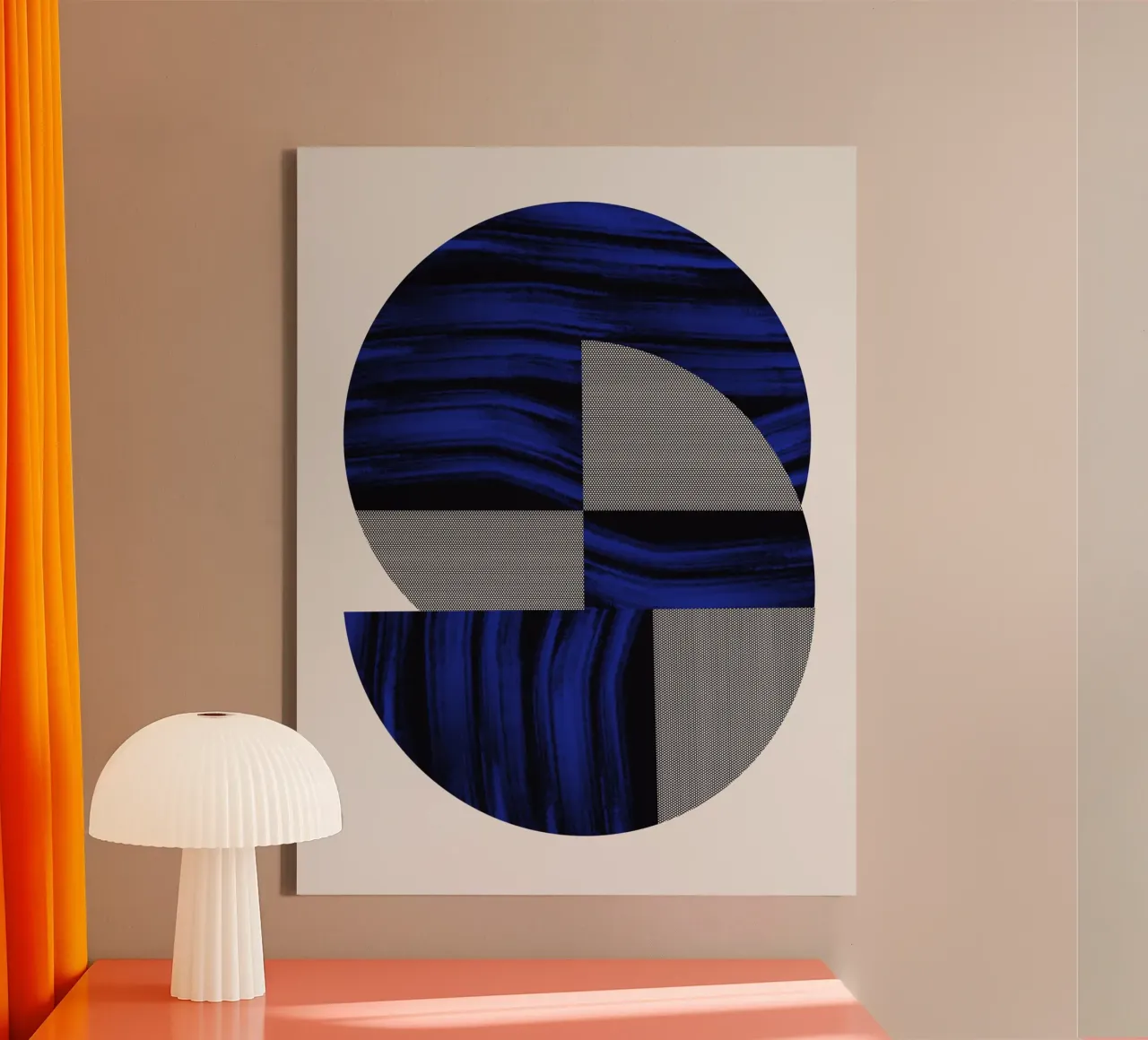 Luxury blue and grey nordic art 02 canvas by Little Dean