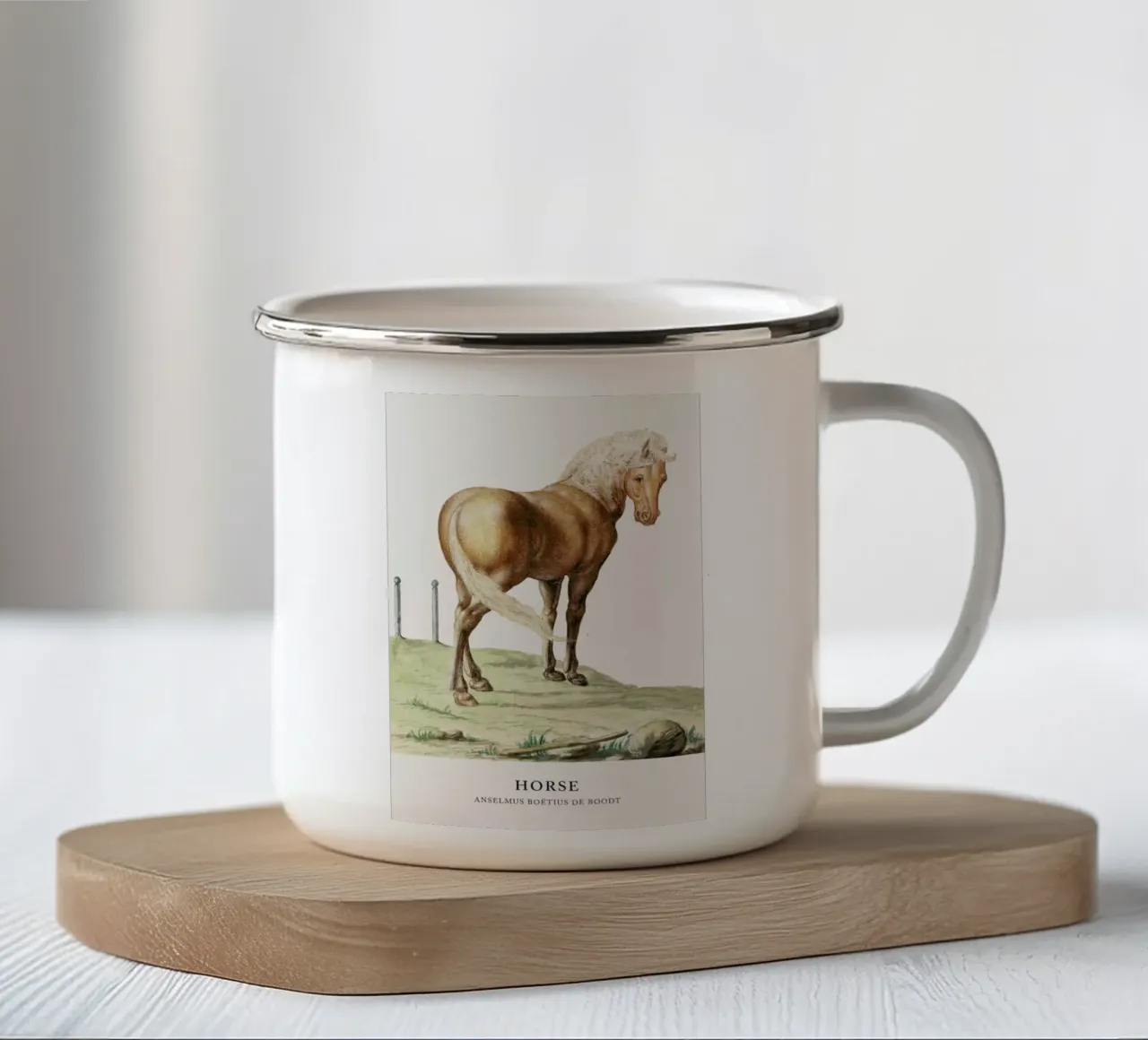 Anselmus Boëtius de Boodt - Horse II tazza in smalto da Vintage by JUNIQE