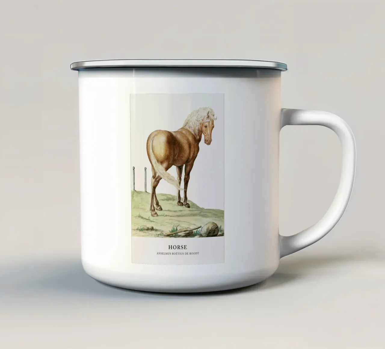Anselmus Boëtius de Boodt - Horse II tazza in smalto da Vintage by JUNIQE