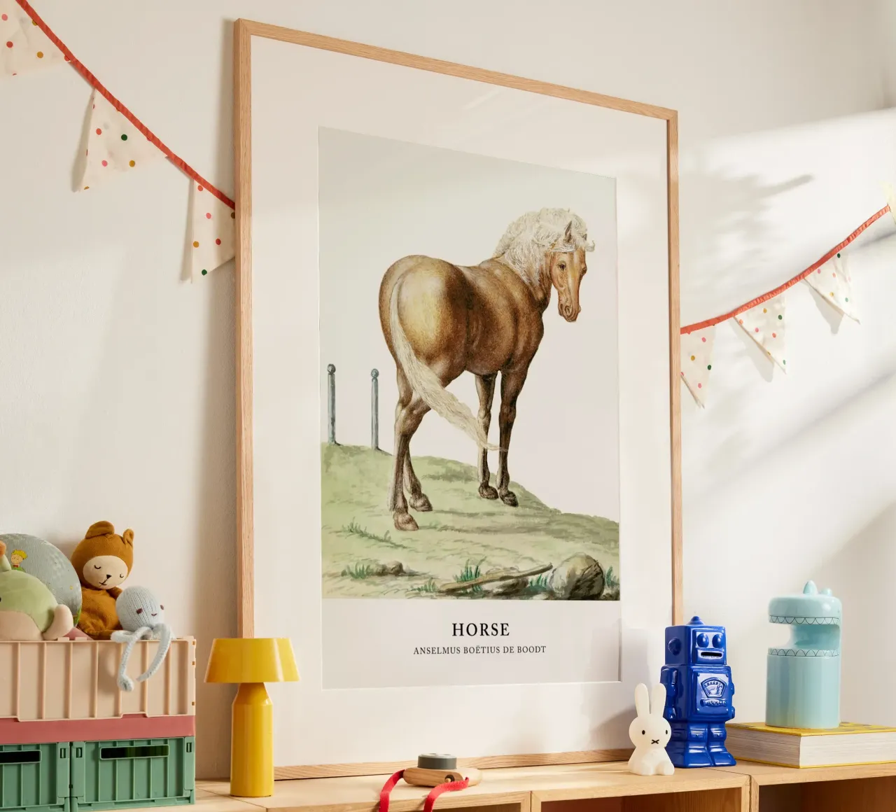 Anselmus Boëtius de Boodt - Horse II poster con telaio in alluminio da Vintage by JUNIQE