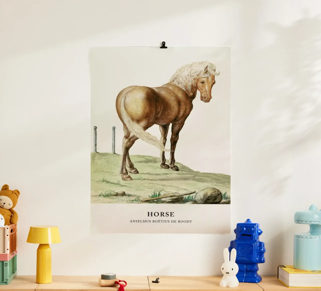 Anselmus Boëtius de Boodt - Horse II poster con telaio in alluminio da Vintage by JUNIQE