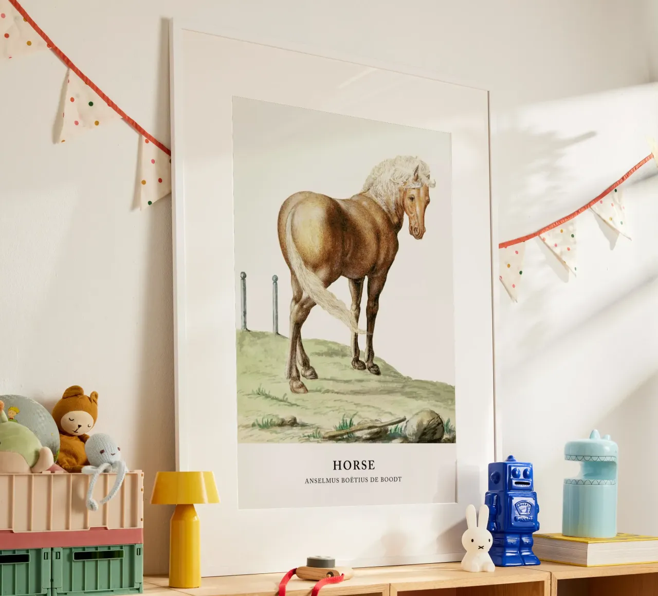 Anselmus Boëtius de Boodt - Horse II poster con telaio in alluminio da Vintage by JUNIQE