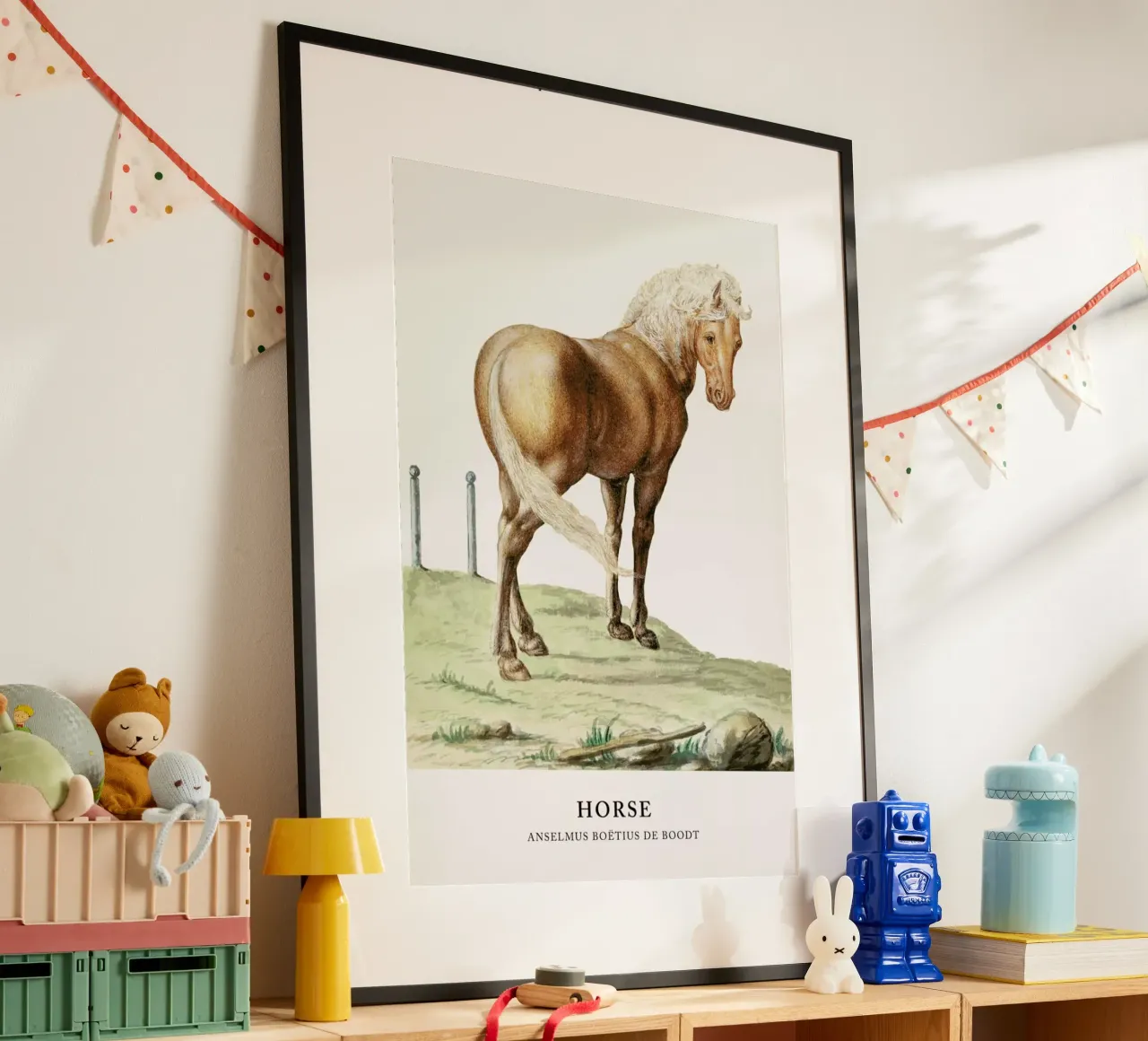 Anselmus Boëtius de Boodt - Horse II poster con telaio in alluminio da Vintage by JUNIQE