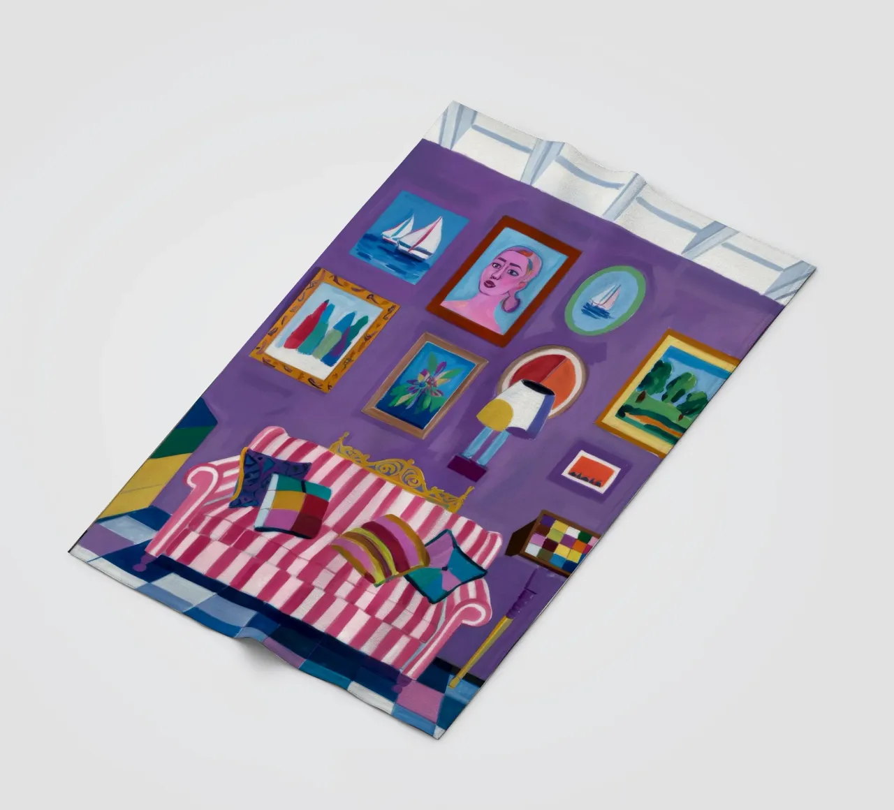 Camera viola Pop coperta in pile da Pan Denim