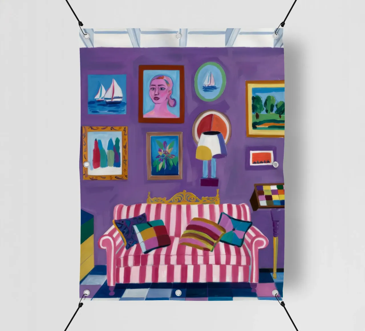 Camera viola Pop telo in pvc da Pan Denim