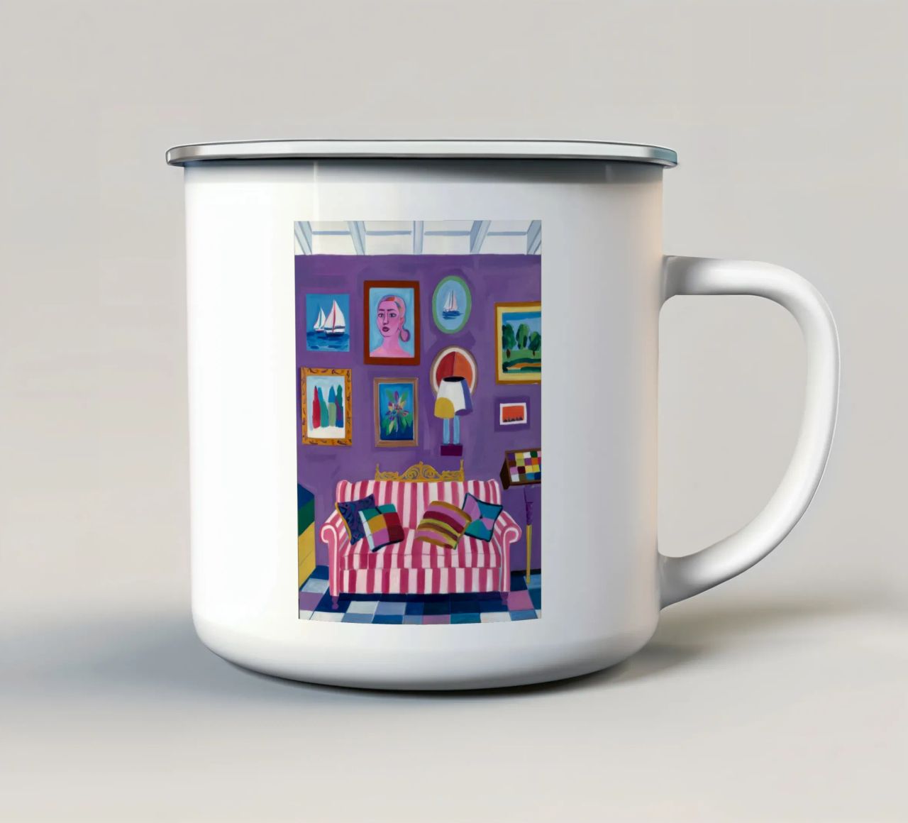Camera viola Pop tazza in smalto da Pan Denim